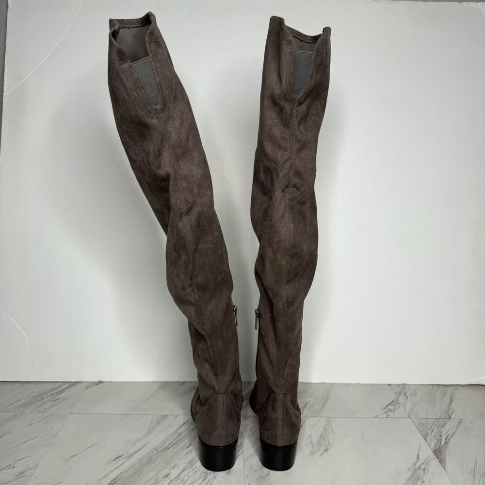 Marc Fisher Gray Pointy Toe Over The Knee Boot 8 1/2 M